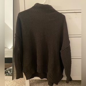 Aerie Turtleneck Sweater—Brown Size Small